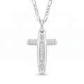 Diamond White Gold Cross Necklace