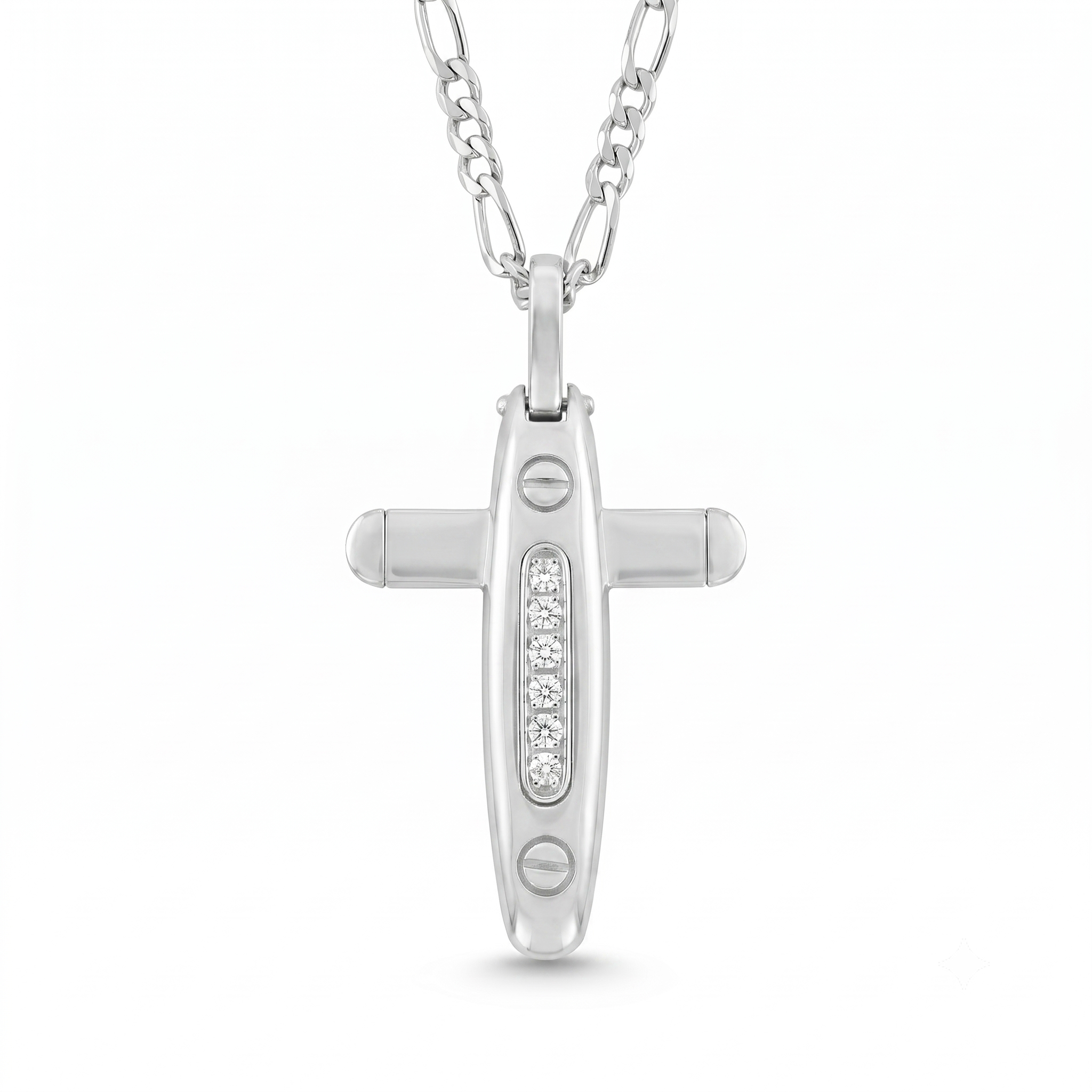 Diamond White Gold Cross Necklace