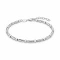 18K White Gold Bead Bangle Bracelet