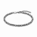 18K Gold Black Rhodium Bead Bangle Bracelet