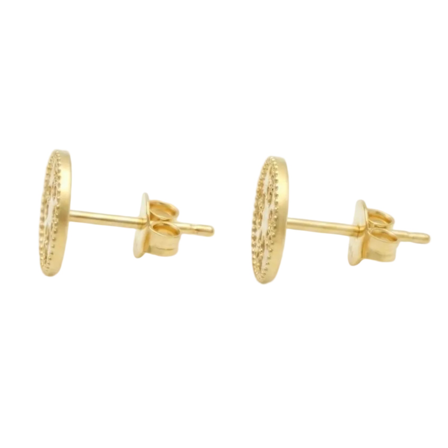 18K Yellow Gold Stud Earrings