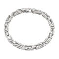 Men 18K White Gold Chain Bracelet