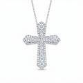 Diamond White Gold Cross Necklace