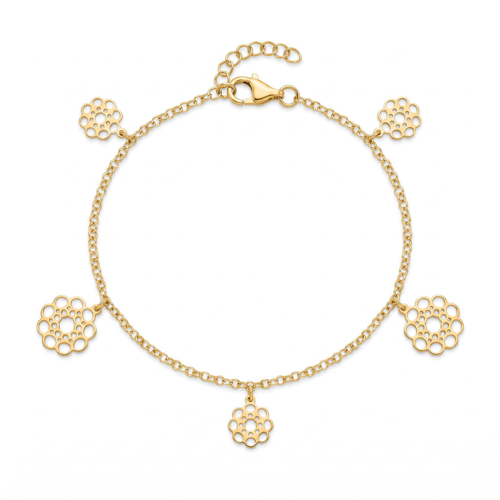 18K Yellow Gold Motif Bracelet