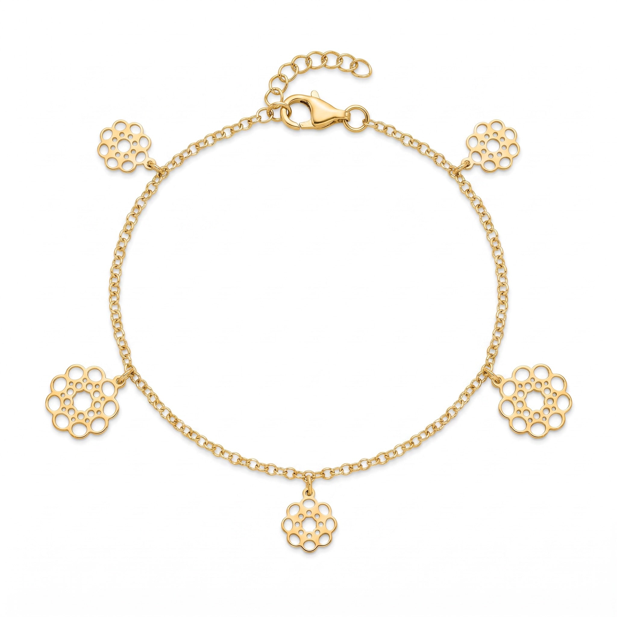 18K Yellow Gold Motif Bracelet