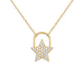 18K Yellow Gold Cubic Zirconia Star Necklace