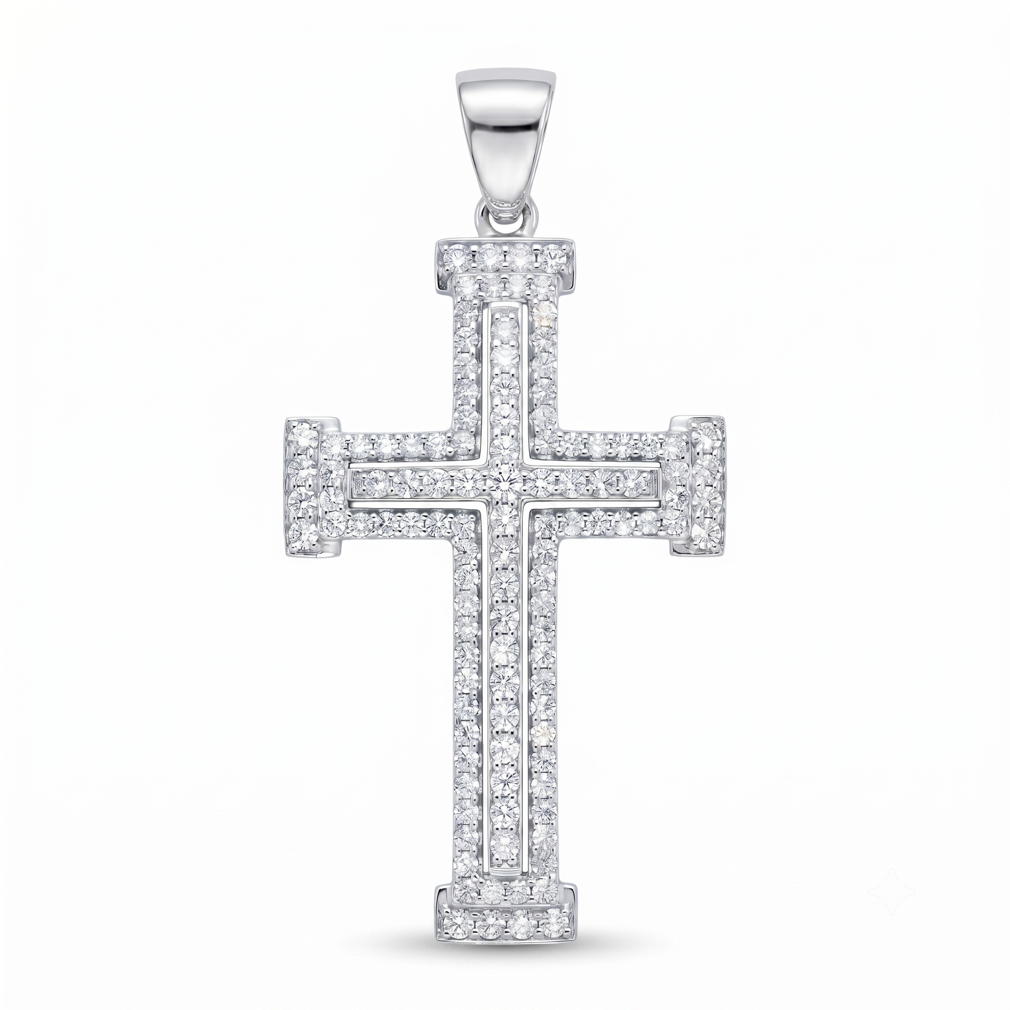 Diamond White Gold Cross Pendant