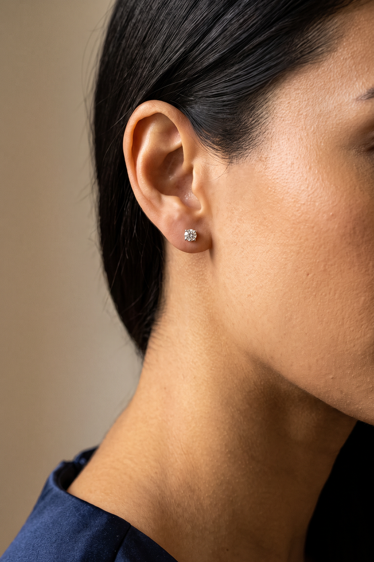 Lab Diamond White Gold 0.72 ctw Stud Earrings
