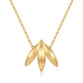 18K Yellow Gold Leaf Chain Necklace