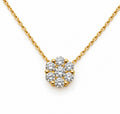 Lab Diamond Yellow Gold Necklace
