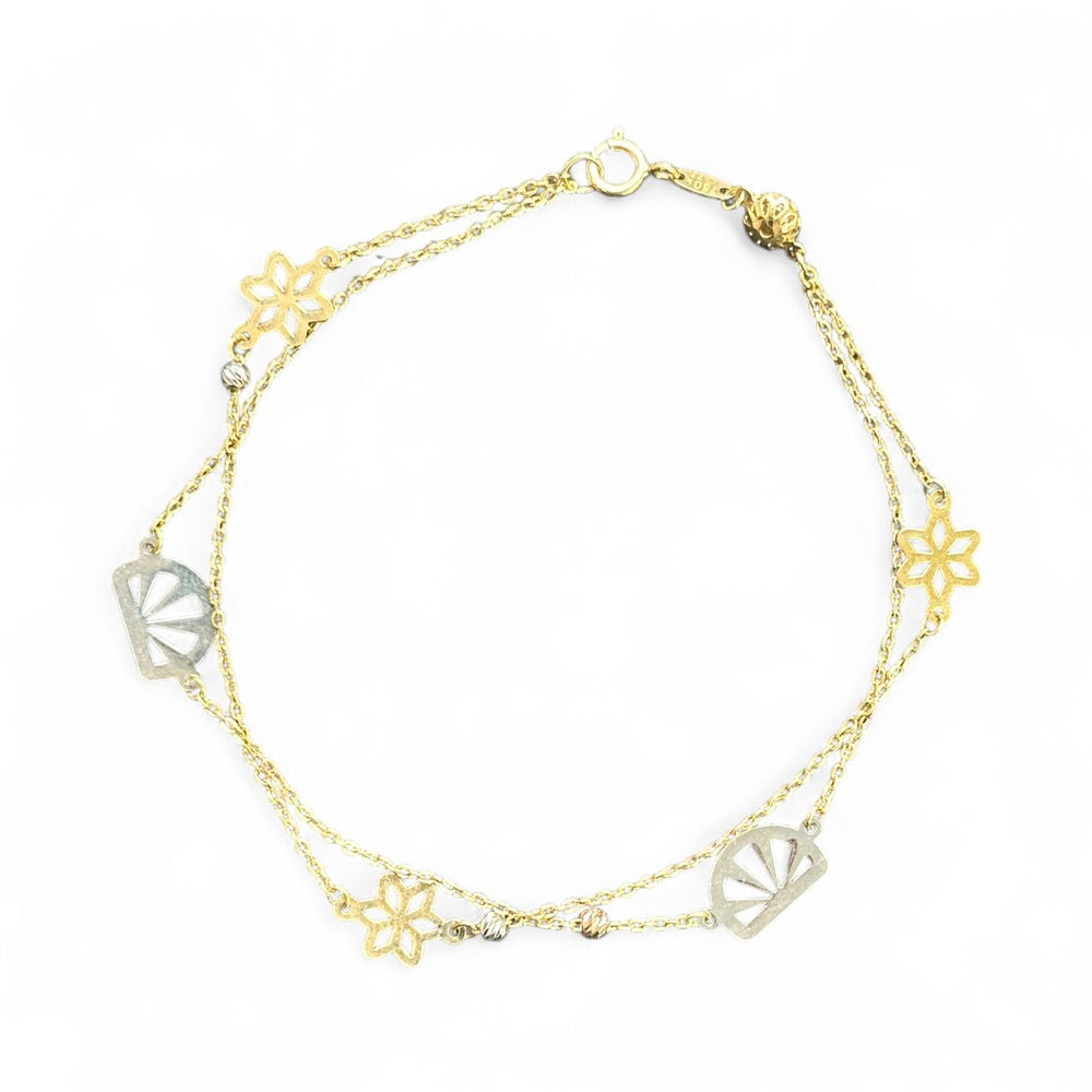 18K Gold Multicolor Chain Bracelet