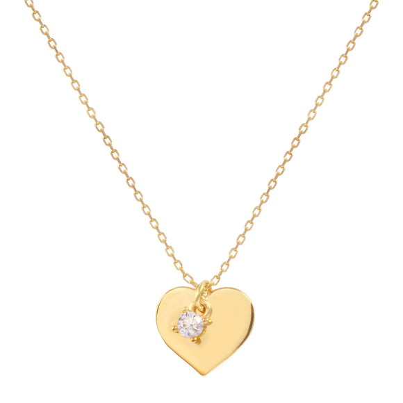 18k Solid Gold  Tiny Chain  Necklace 18 inches CZ