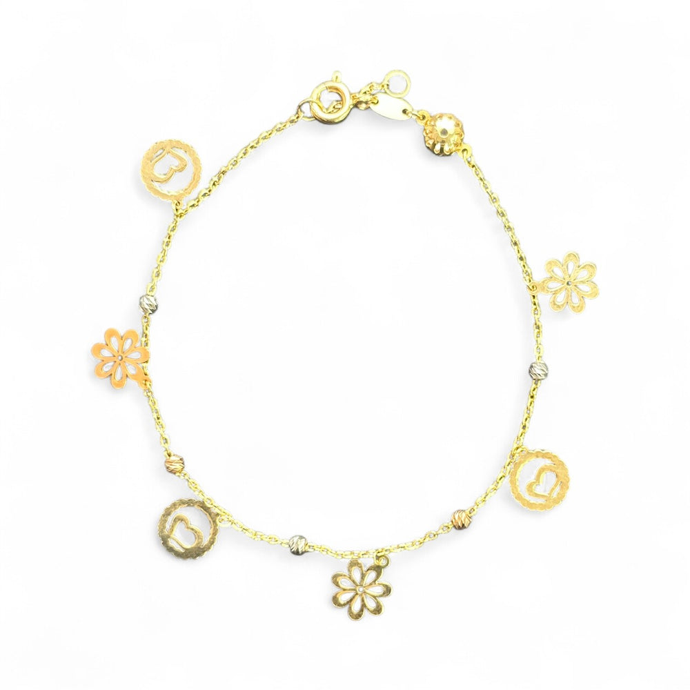 18K Gold Multicolor Chain Bracelet
