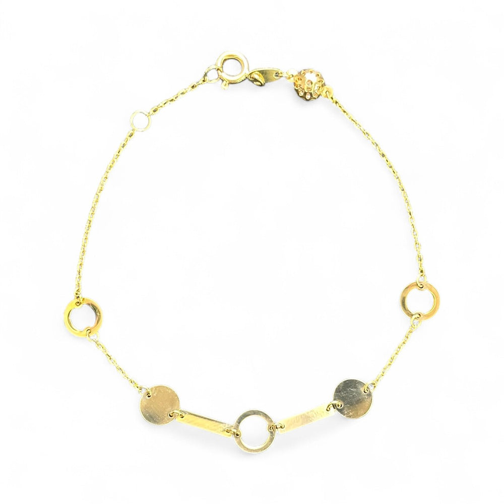 18K Gold Charm Chain Bracelet