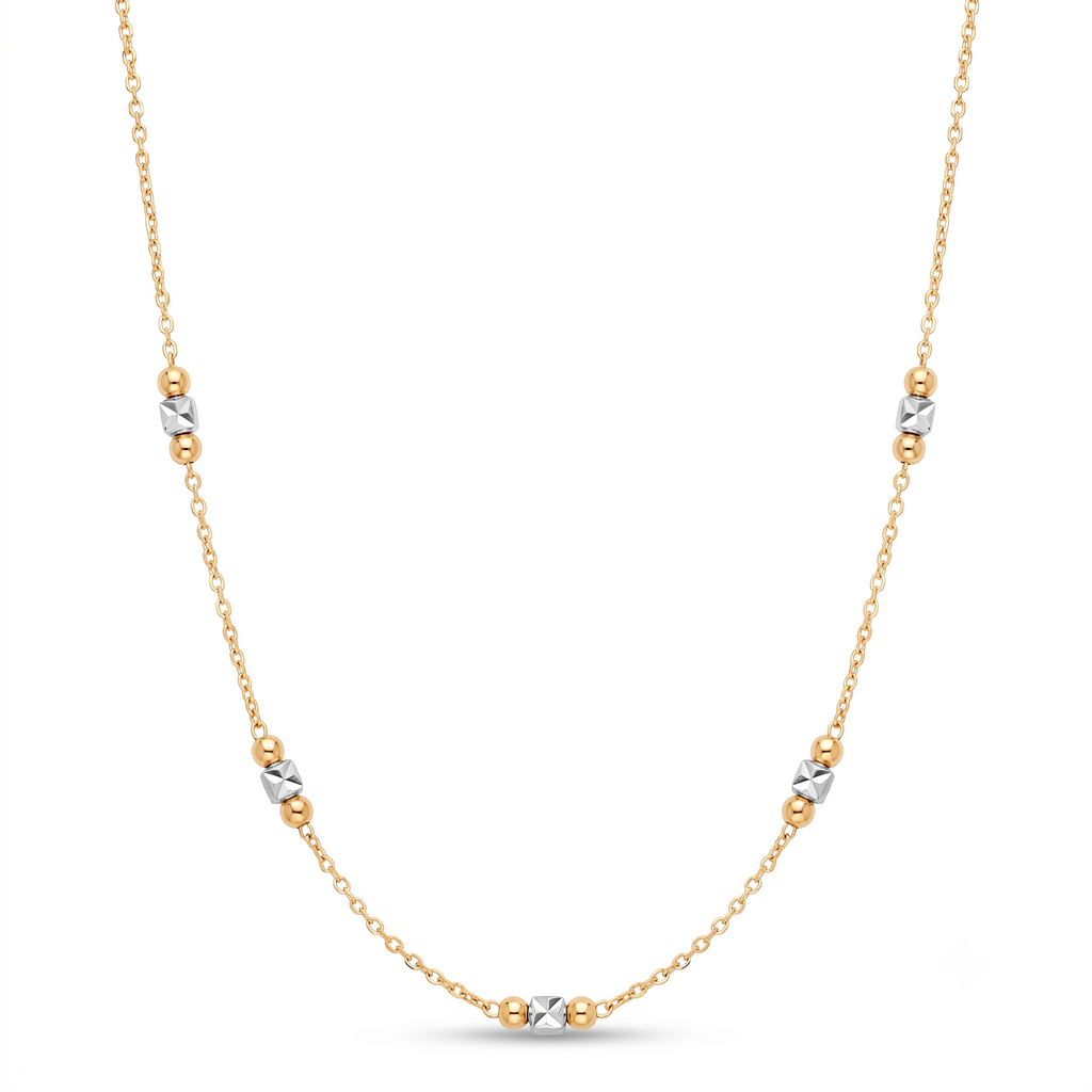 18K Two Tone Gold Necklace