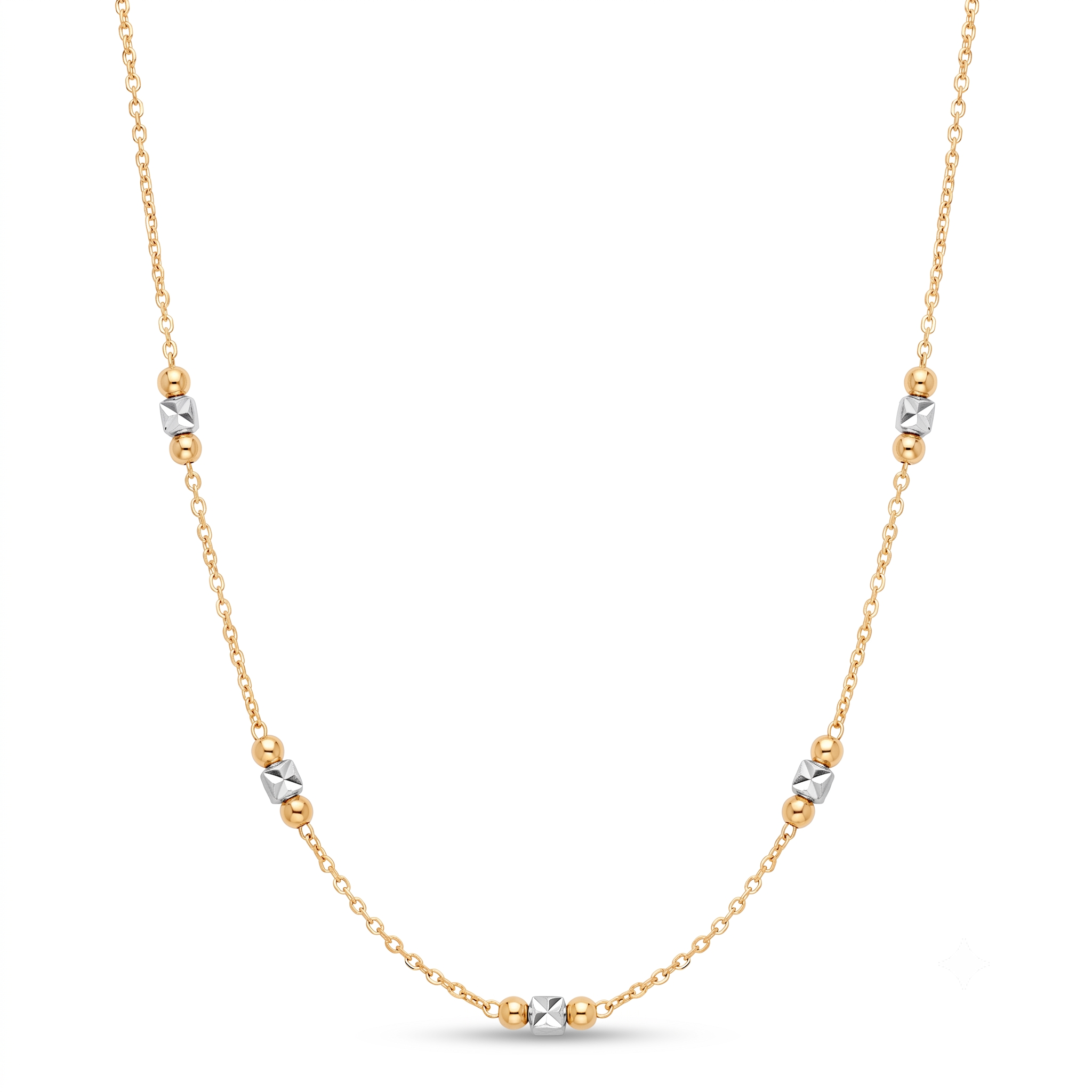 18K Two Tone Gold Necklace