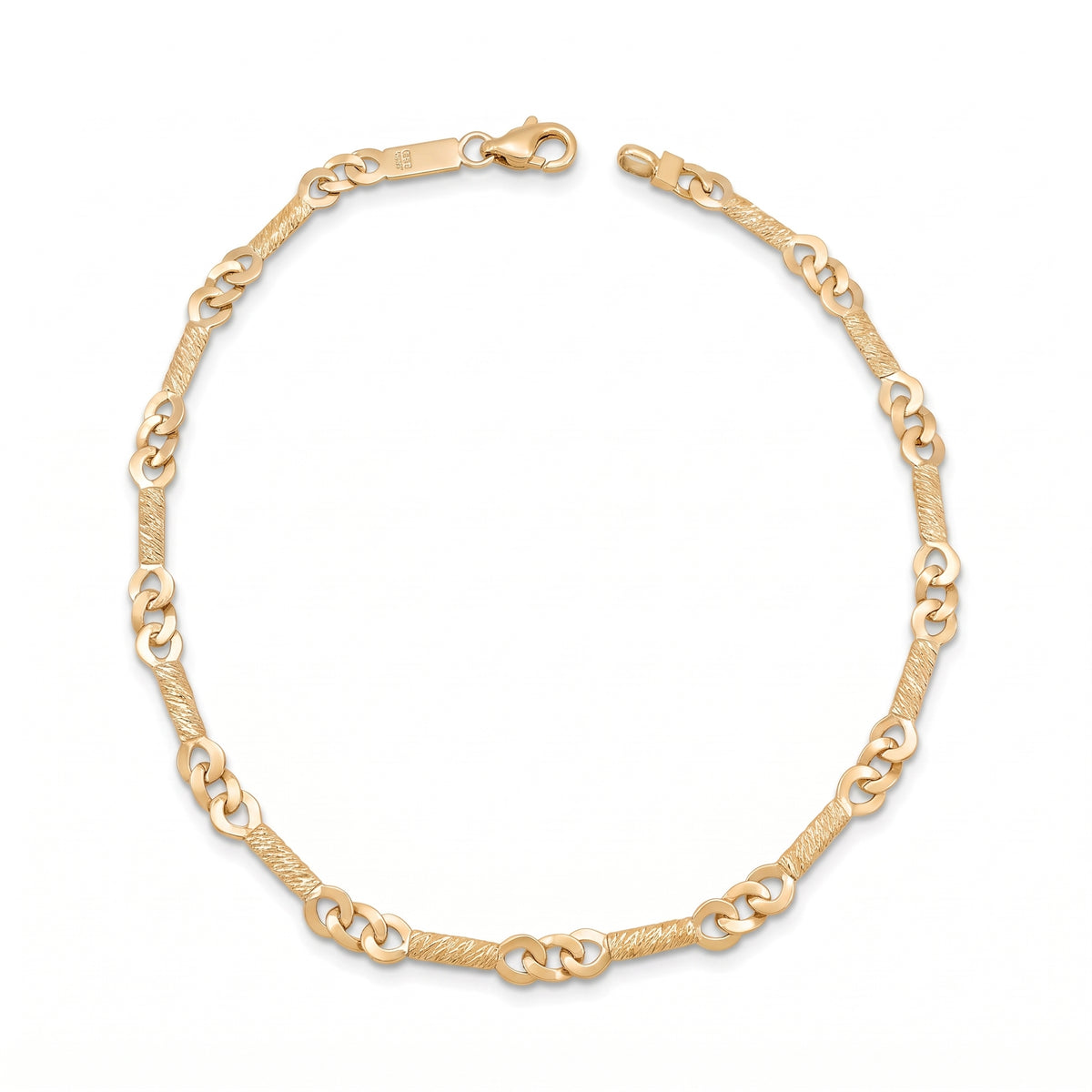 Men 18K Yellow Gold Chain Bracelet
