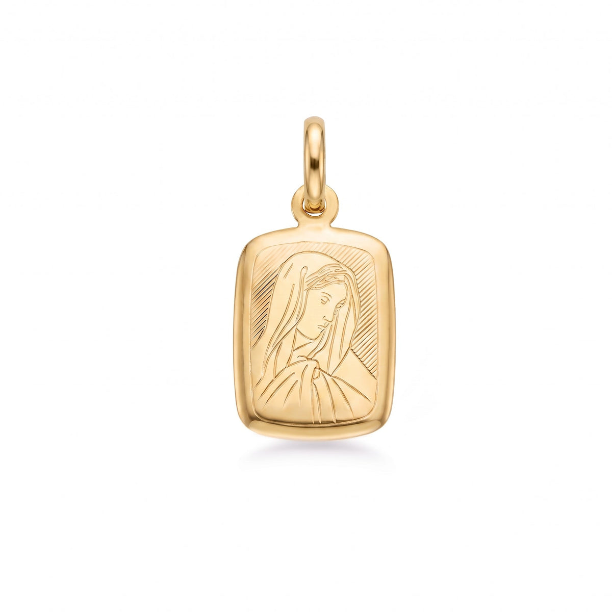 18K Yellow Gold St. Mary Icon Pendant