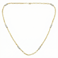 Men 18K Two Tone Gold Chain Necklace