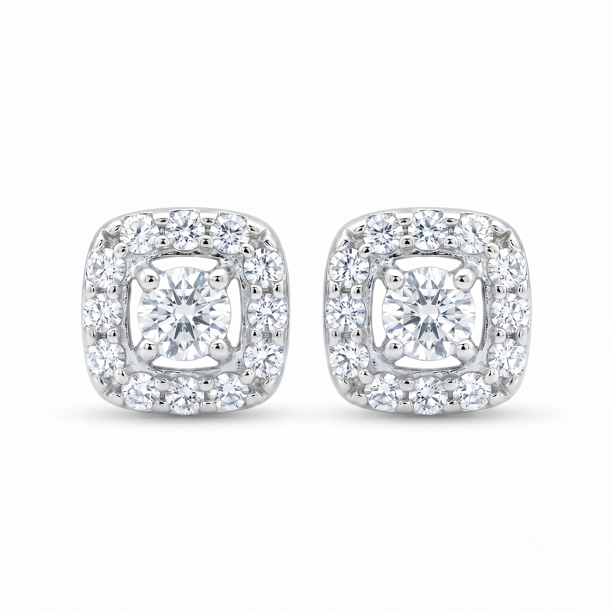 Diamond White Gold Stud Earrings