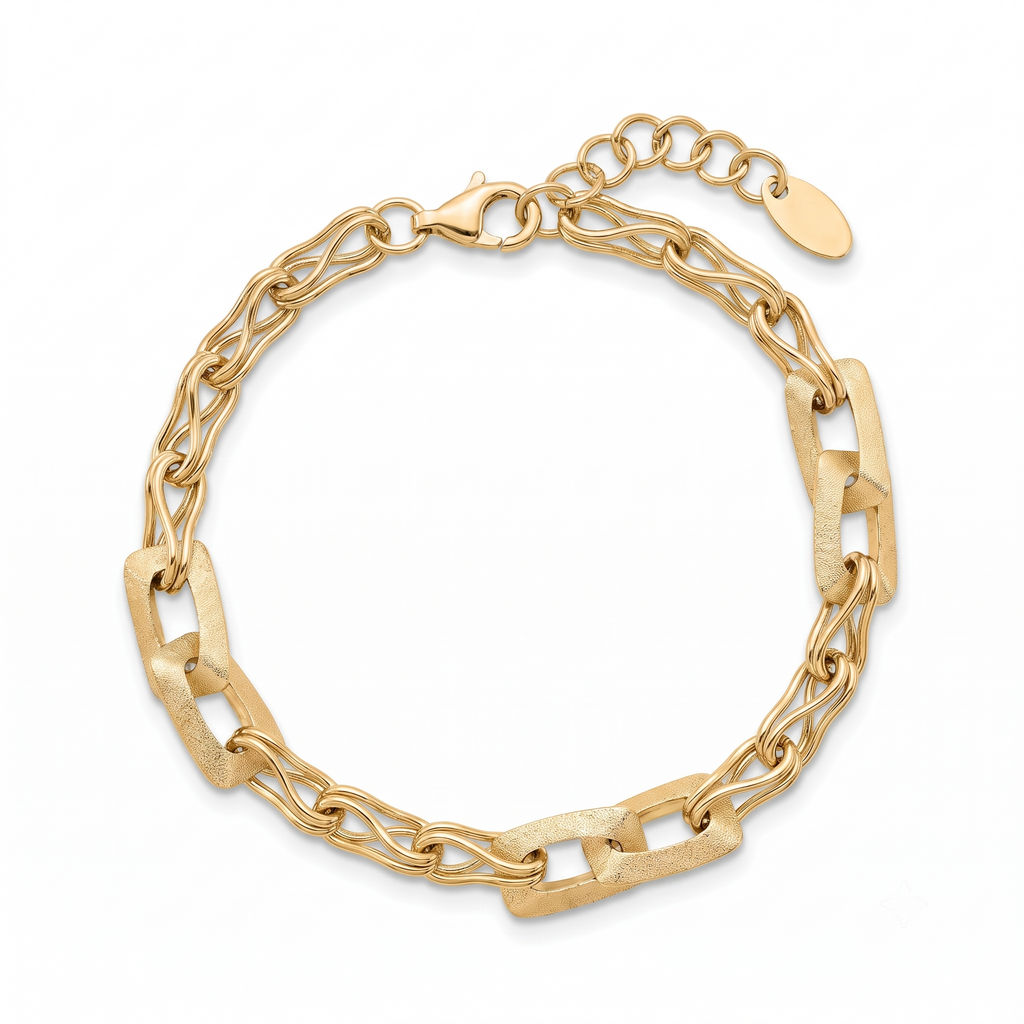 18K Yellow Gold Chain Bracelet