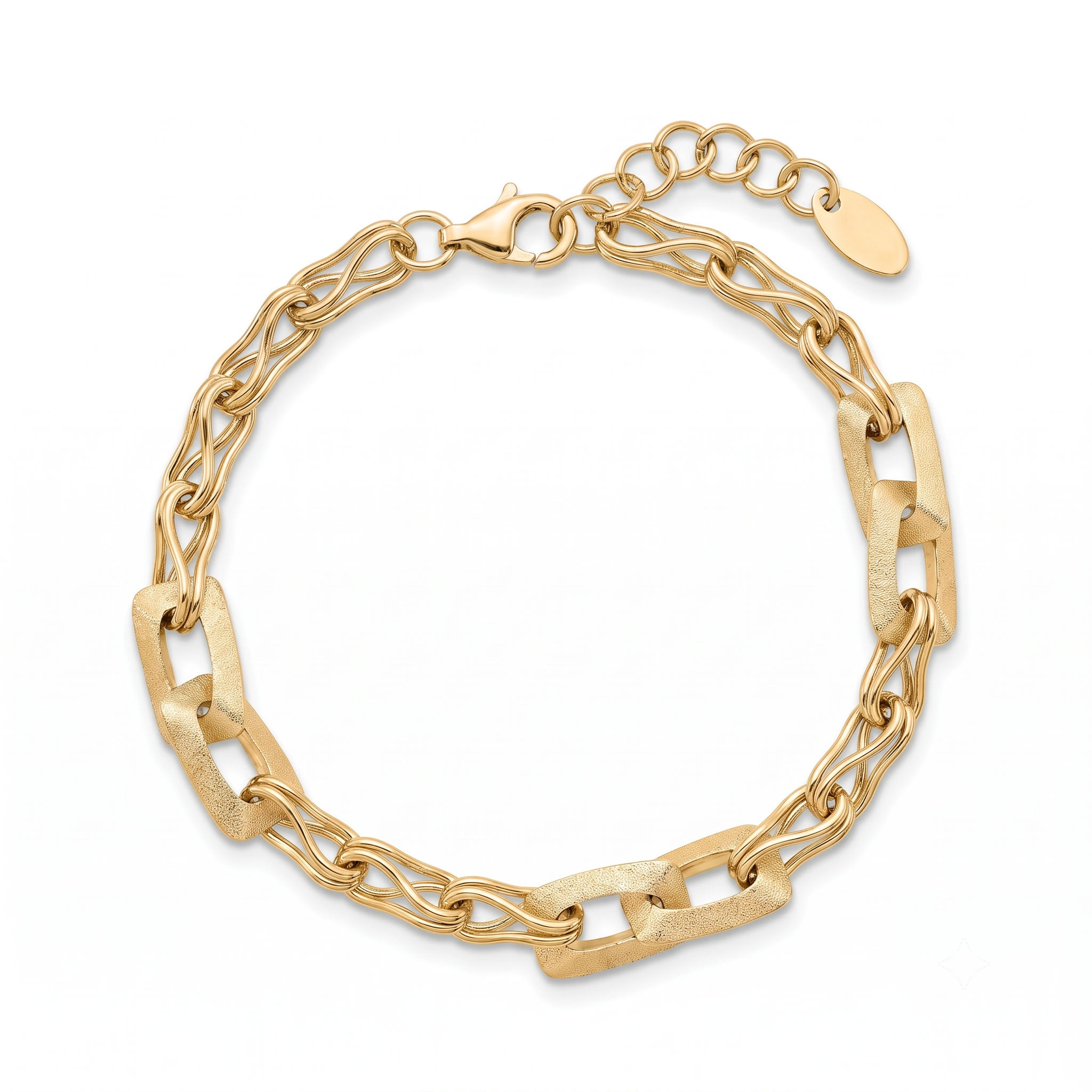 18K Yellow Gold Chain Bracelet