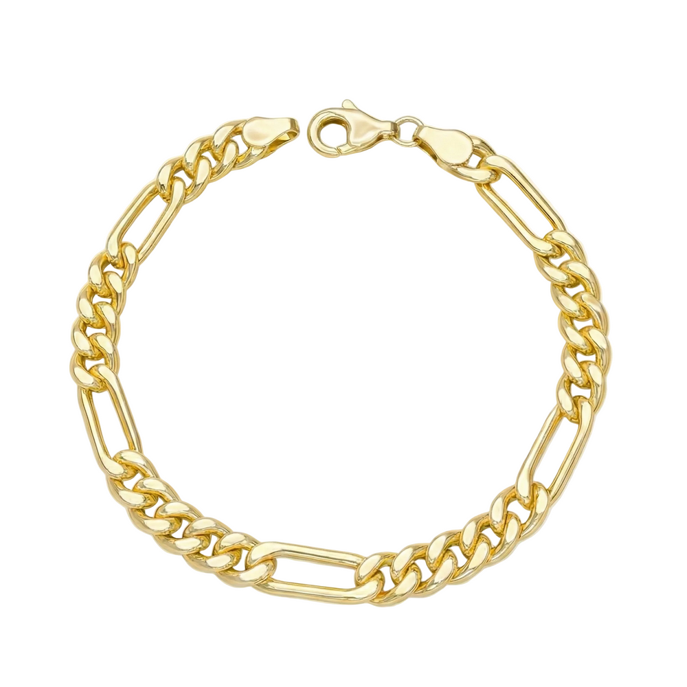 18K Gold Figaro Chain Bracelet
