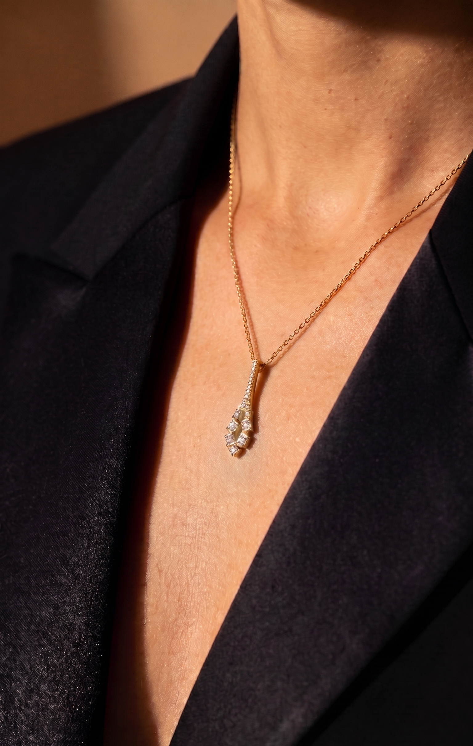 Diamond Yellow Gold Chain Necklace