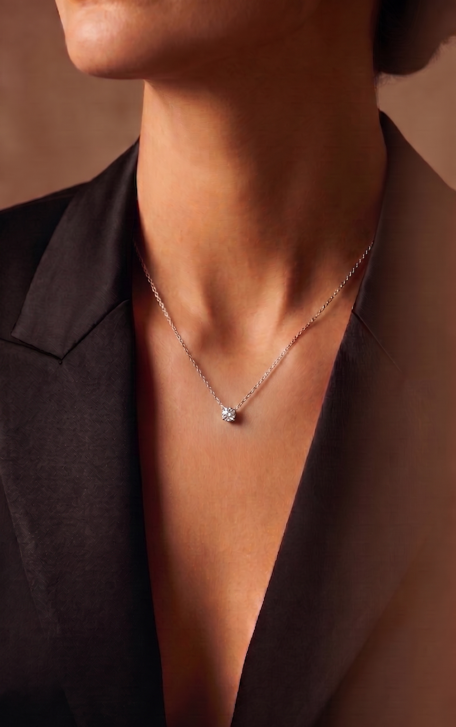 Diamond White Gold Necklace