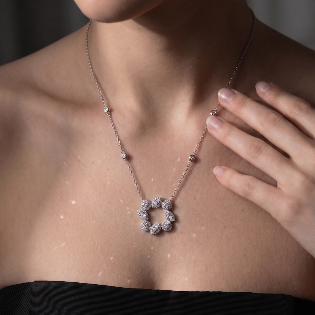 Diamond White Gold Necklace