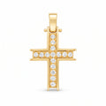 Diamond Yellow Gold Cross Pendant