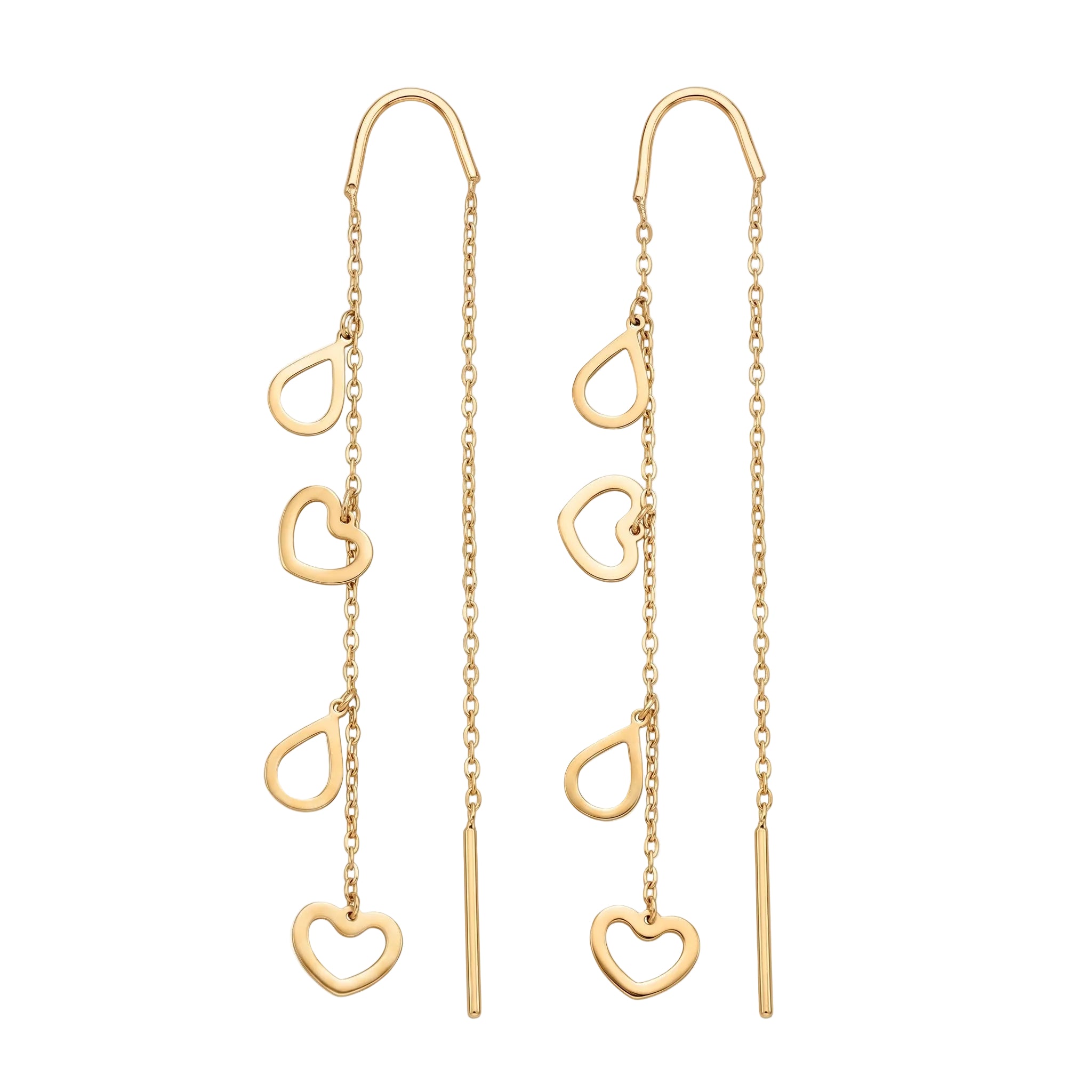 18K Yellow Gold Dangle Earrings
