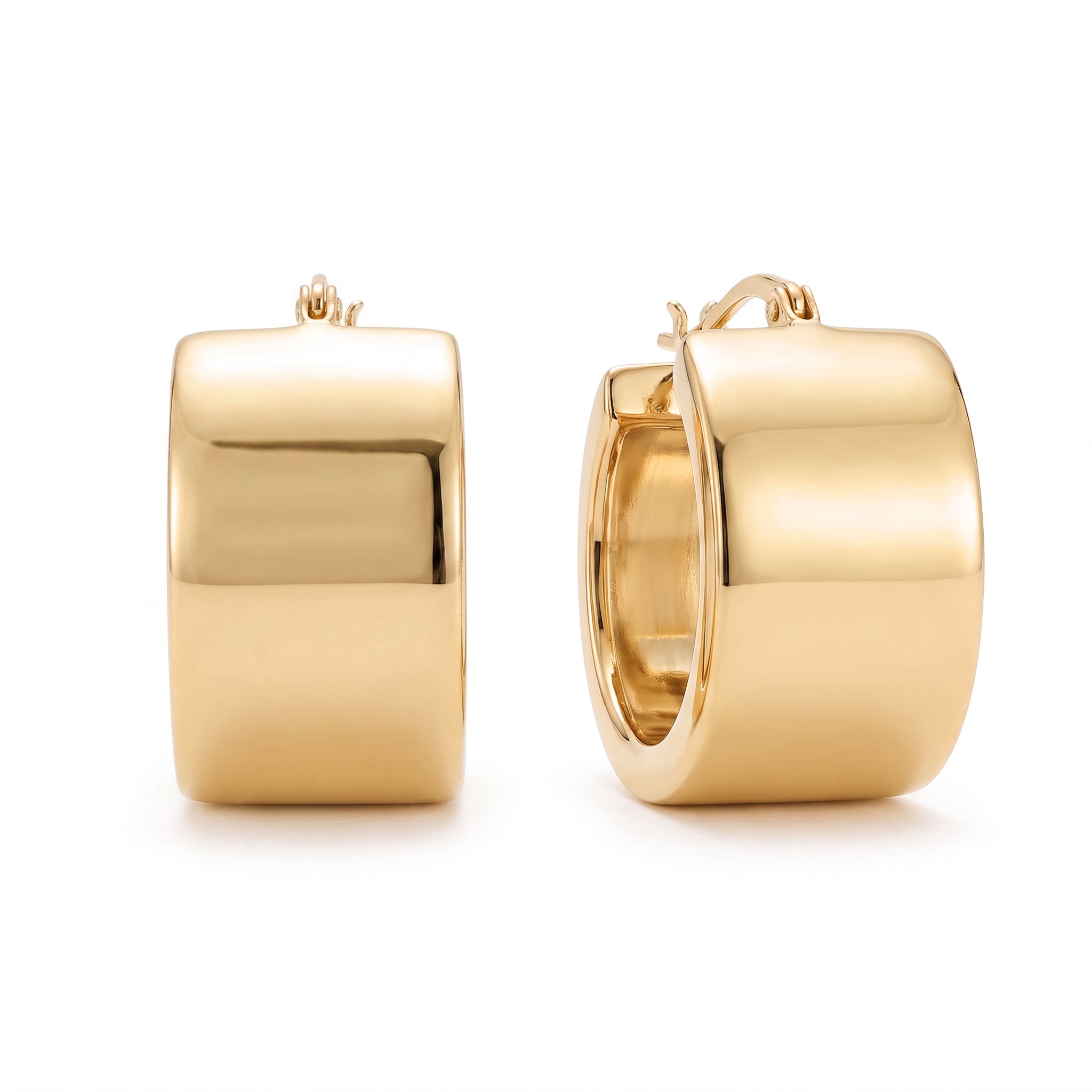 18K Yellow Gold Circle Hoop Earring