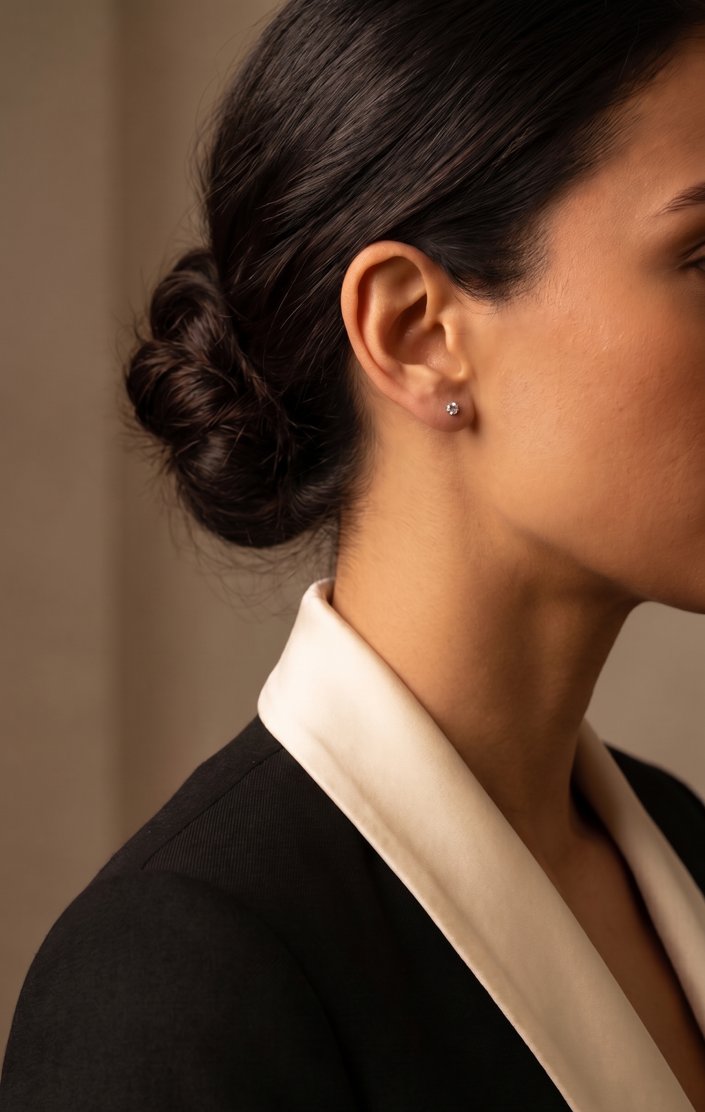 Diamond White Gold Small Stud Earrings