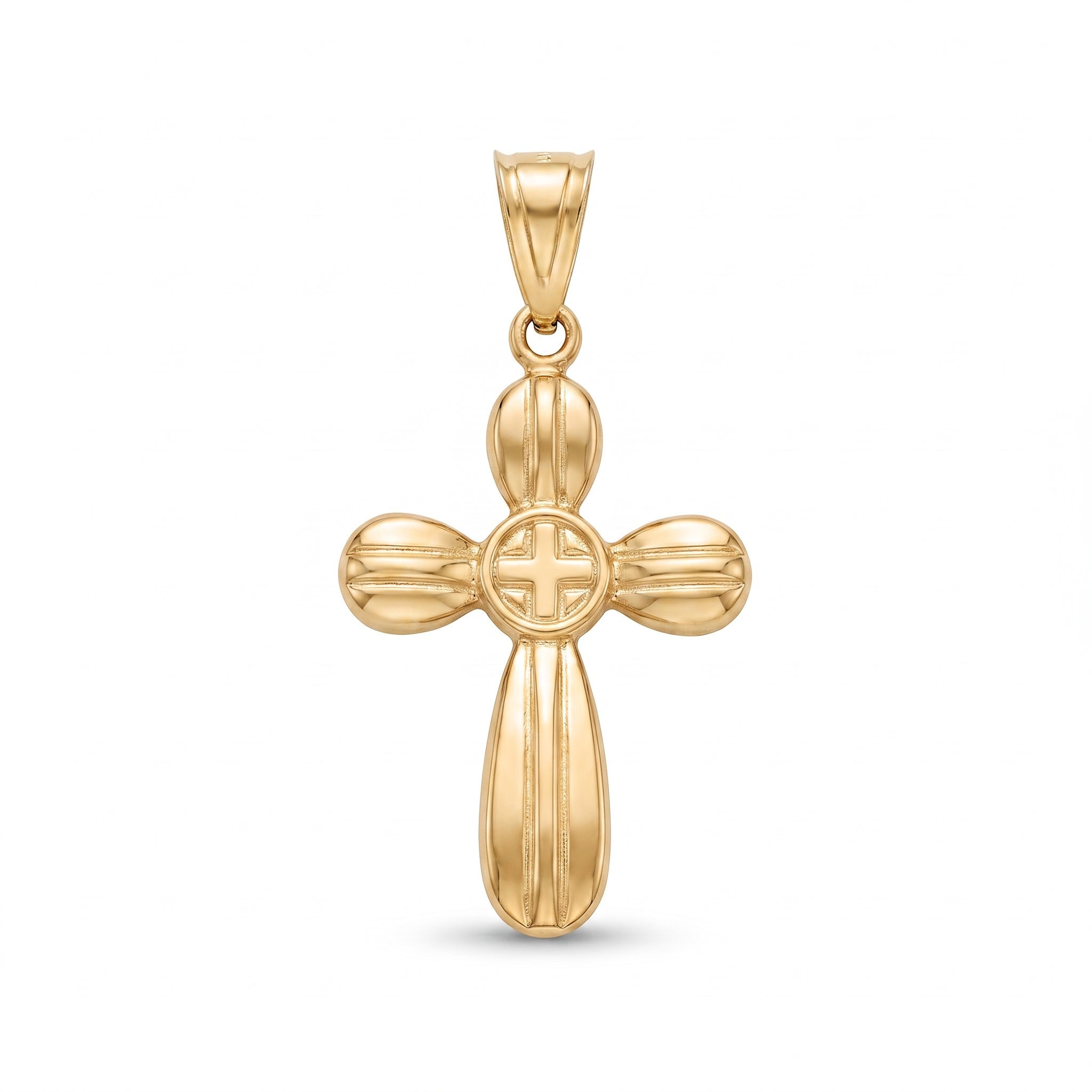 18K Yellow Gold Cross Pendant
