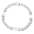 Men 18K White Gold Chain Bracelet