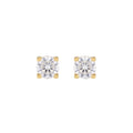 18K Yellow Gold Cubic Zirconia Stud Earring