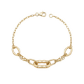 18K Yellow Gold Paperclip Chain Bracelet