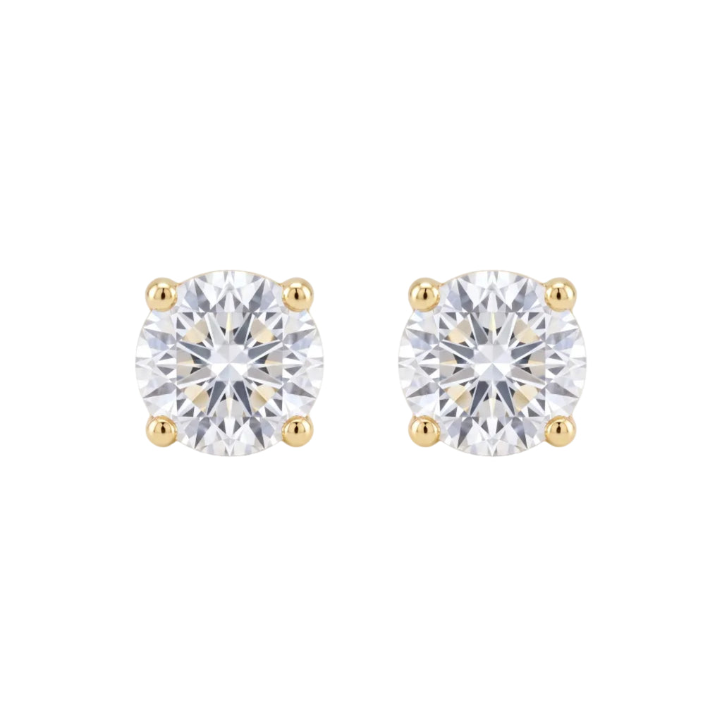 Lab Diamond Yellow Gold 0.39 ctw Stud Earrings