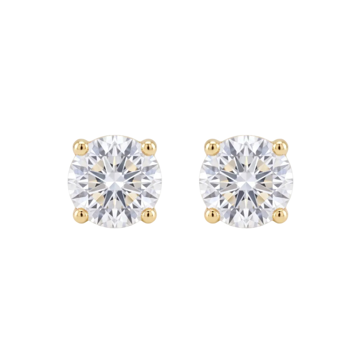 Lab Diamond Yellow Gold 0.39 ctw Stud Earrings