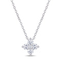 Diamond White Gold Clover Chain Necklace
