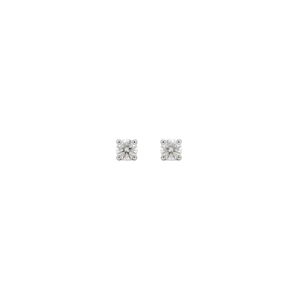 Diamond White Gold Small Stud Earrings