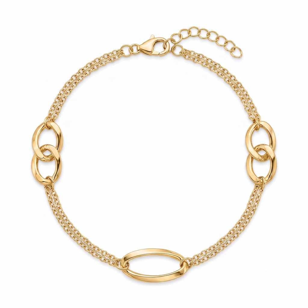 18K Yellow Gold Chain Bracelet