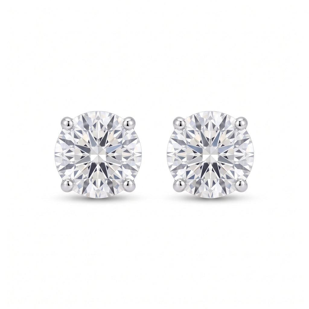 Lab Diamond White Gold 2 ctw Stud Earrings