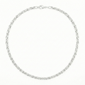 Men 18K White Gold Chain Necklace