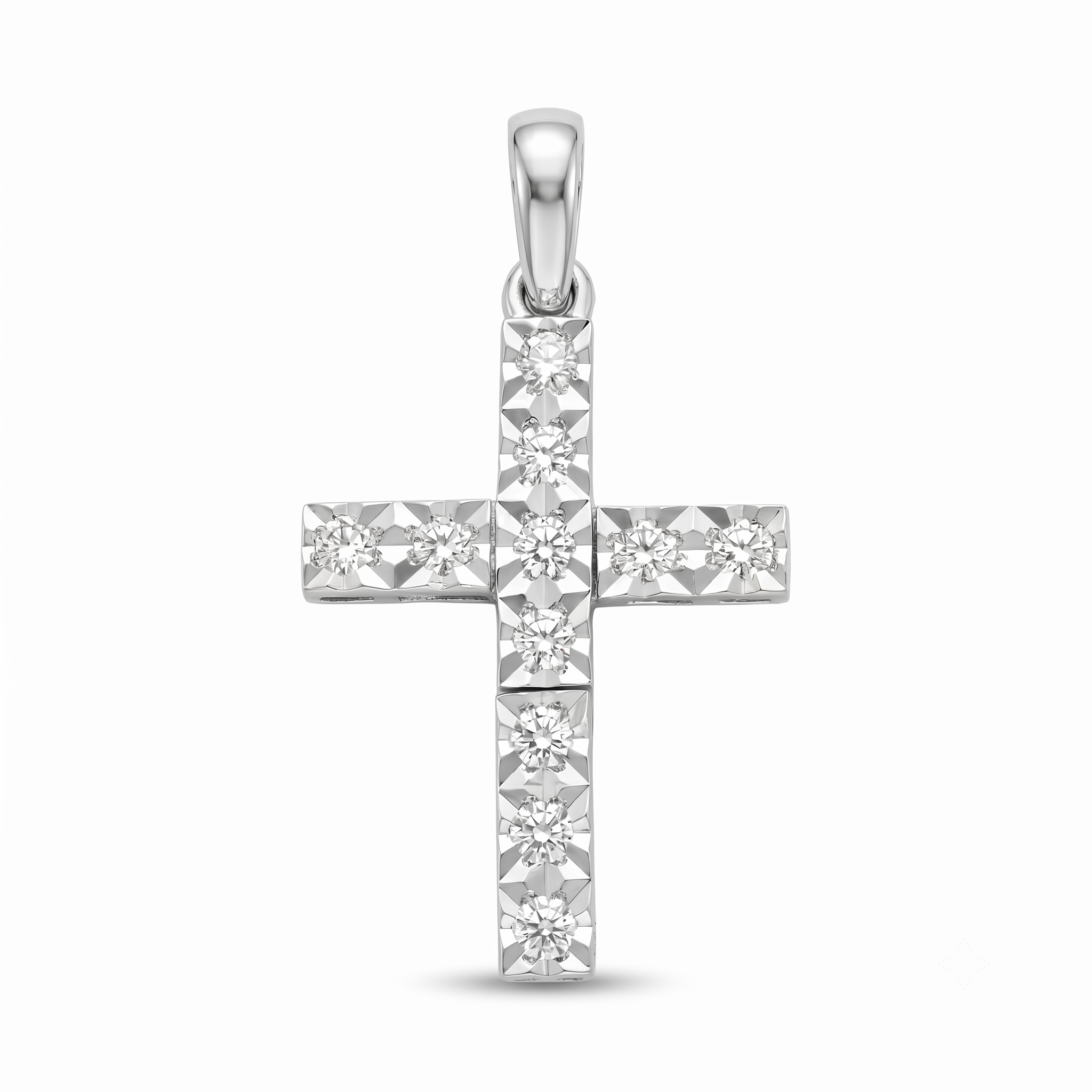 Diamond White Gold Cross Pendant