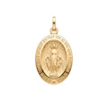 18K Yellow Gold St. Mary Icon Pendant