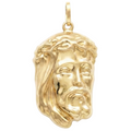18K Yellow Gold Pendant Jesus Icon