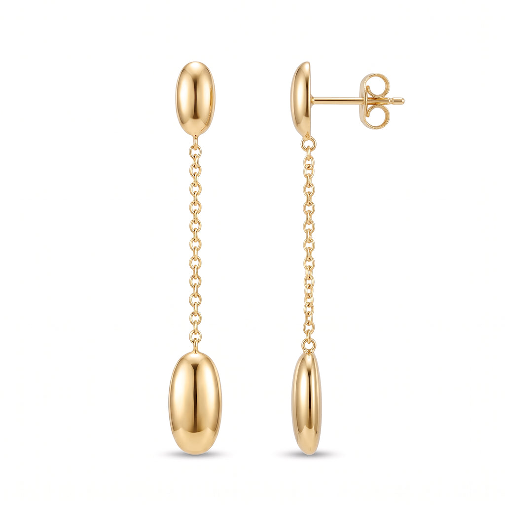 18K Yellow Gold Dangle Earrings
