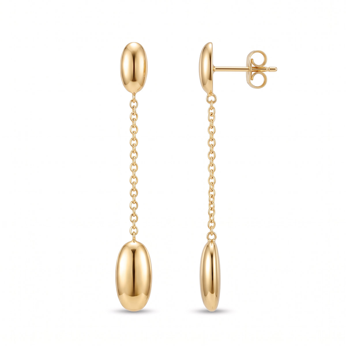 18K Yellow Gold Dangle Earrings